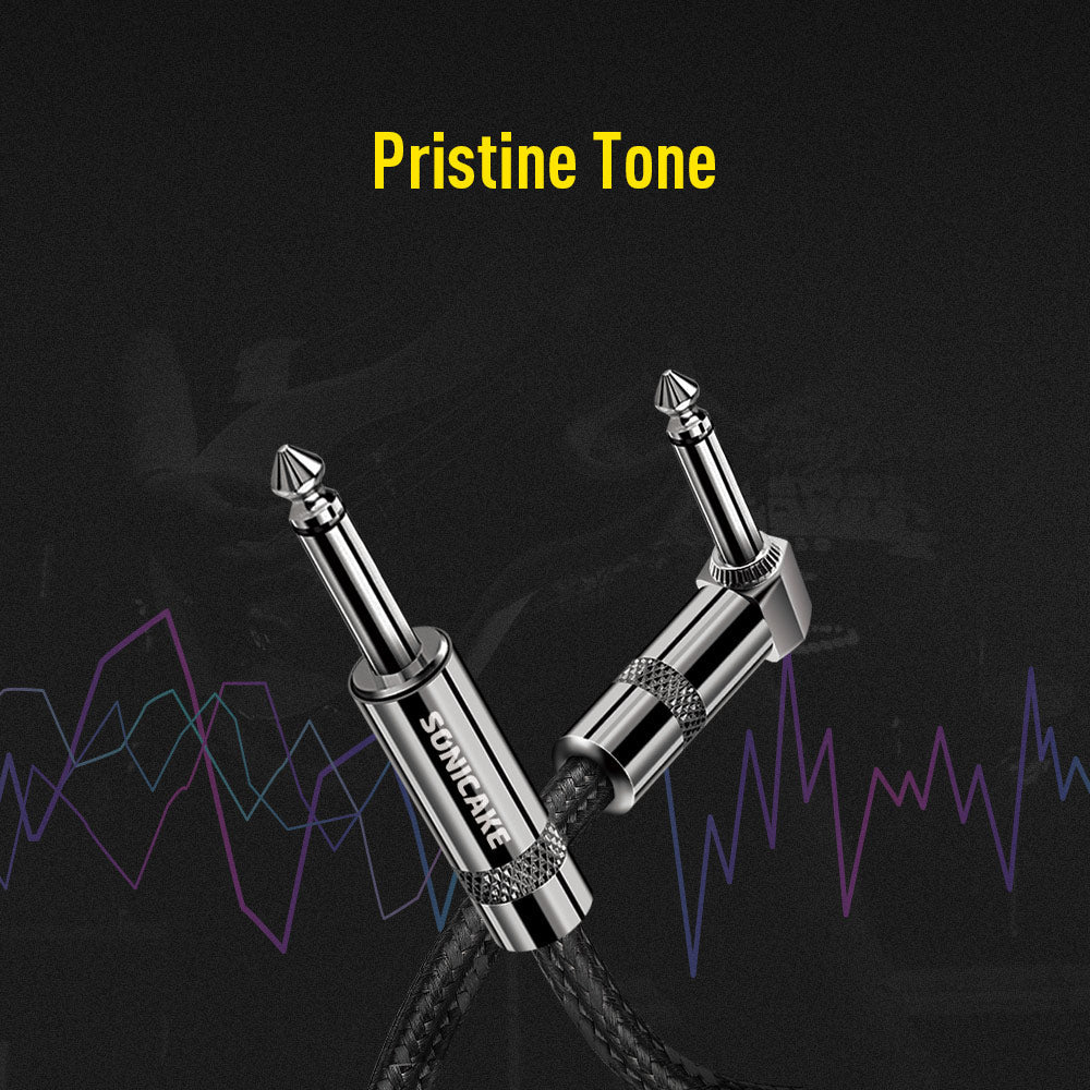 Sonicake - Guitar Cable 3m Nylon ST-RA/Black Australia