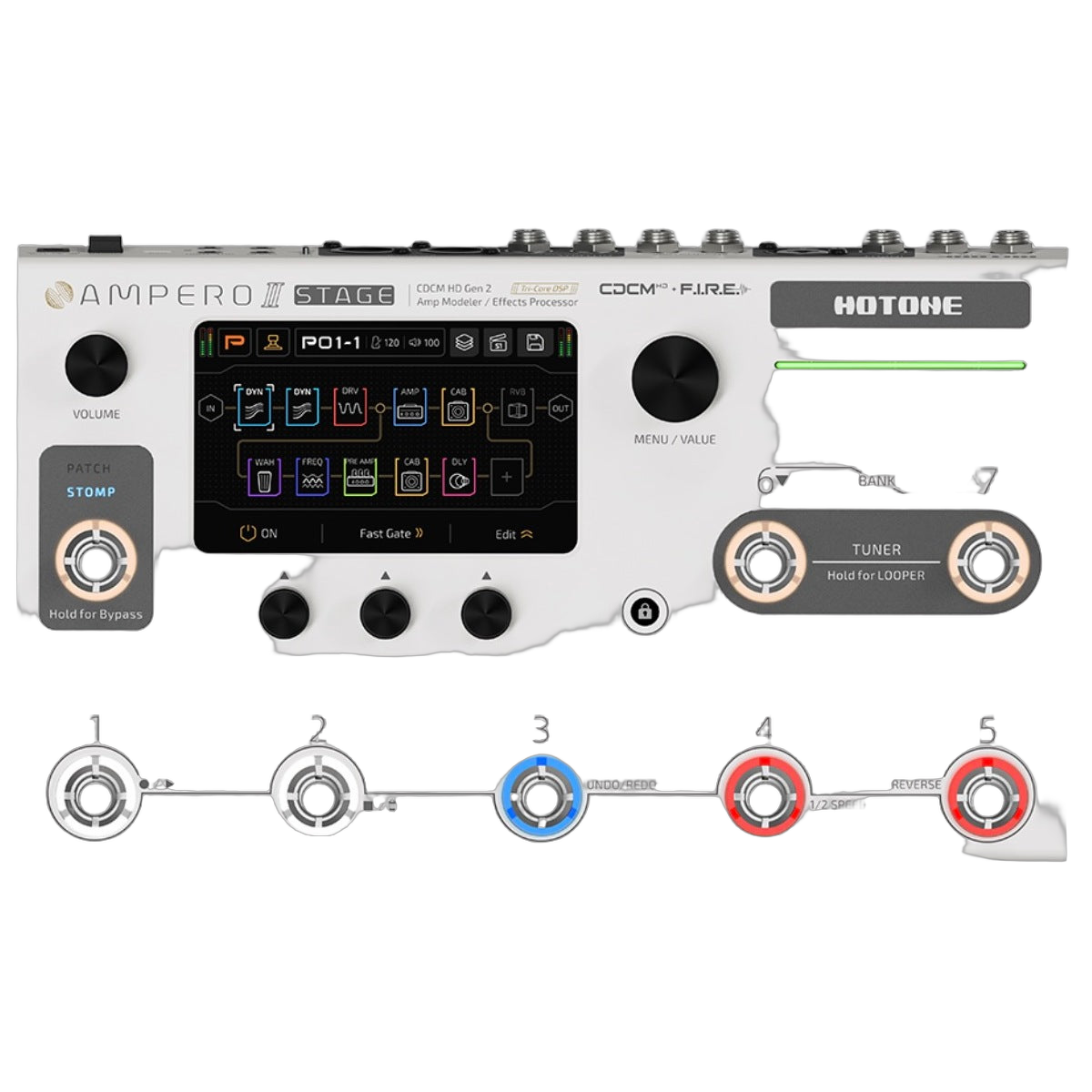 Hotone Ampero Stage II Multi FX Pedal
