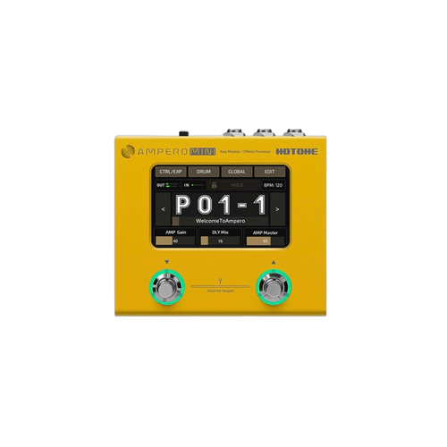 Hotone Ampero Mini Guitar FX Pedal (Mustard)