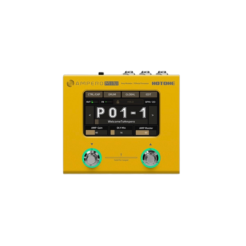 Hotone Ampero Mini Guitar FX Pedal (Mustard)