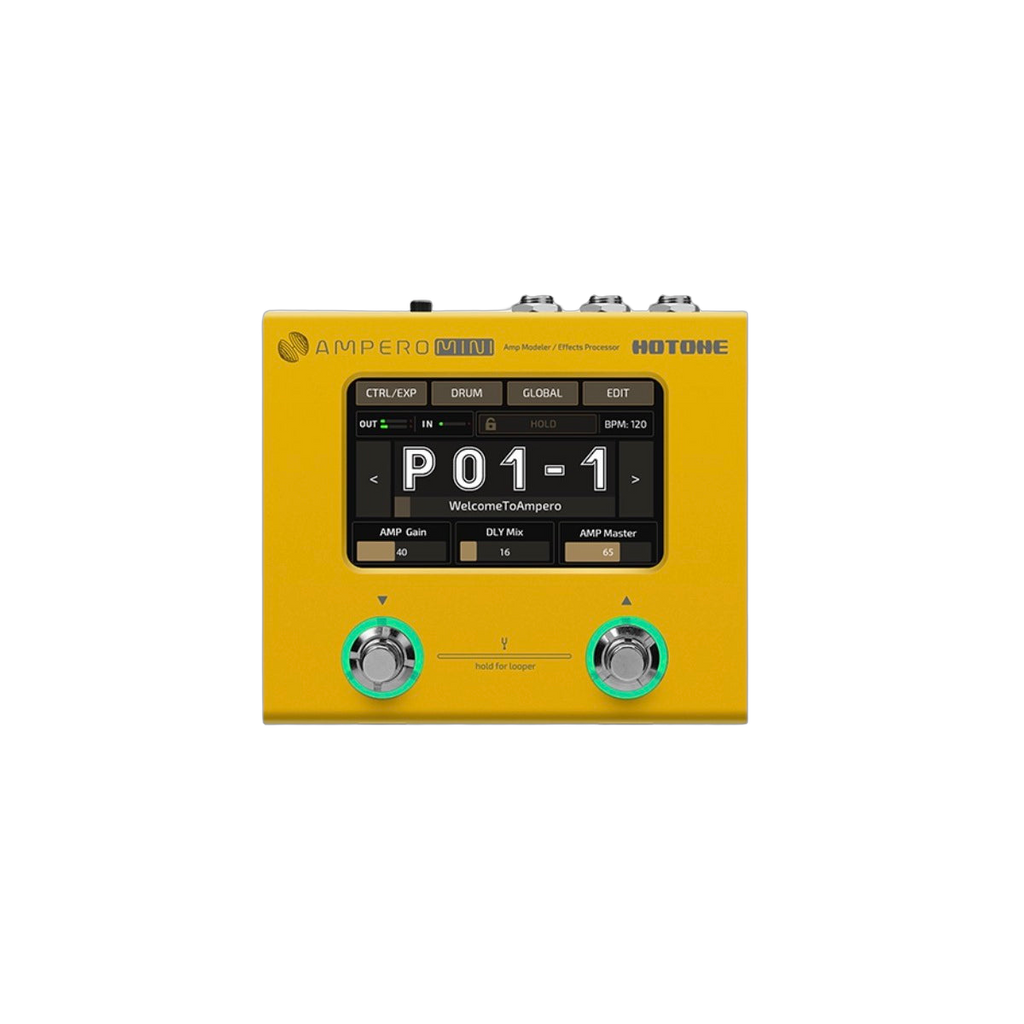 Hotone Ampero Mini Guitar FX Pedal (Mustard)
