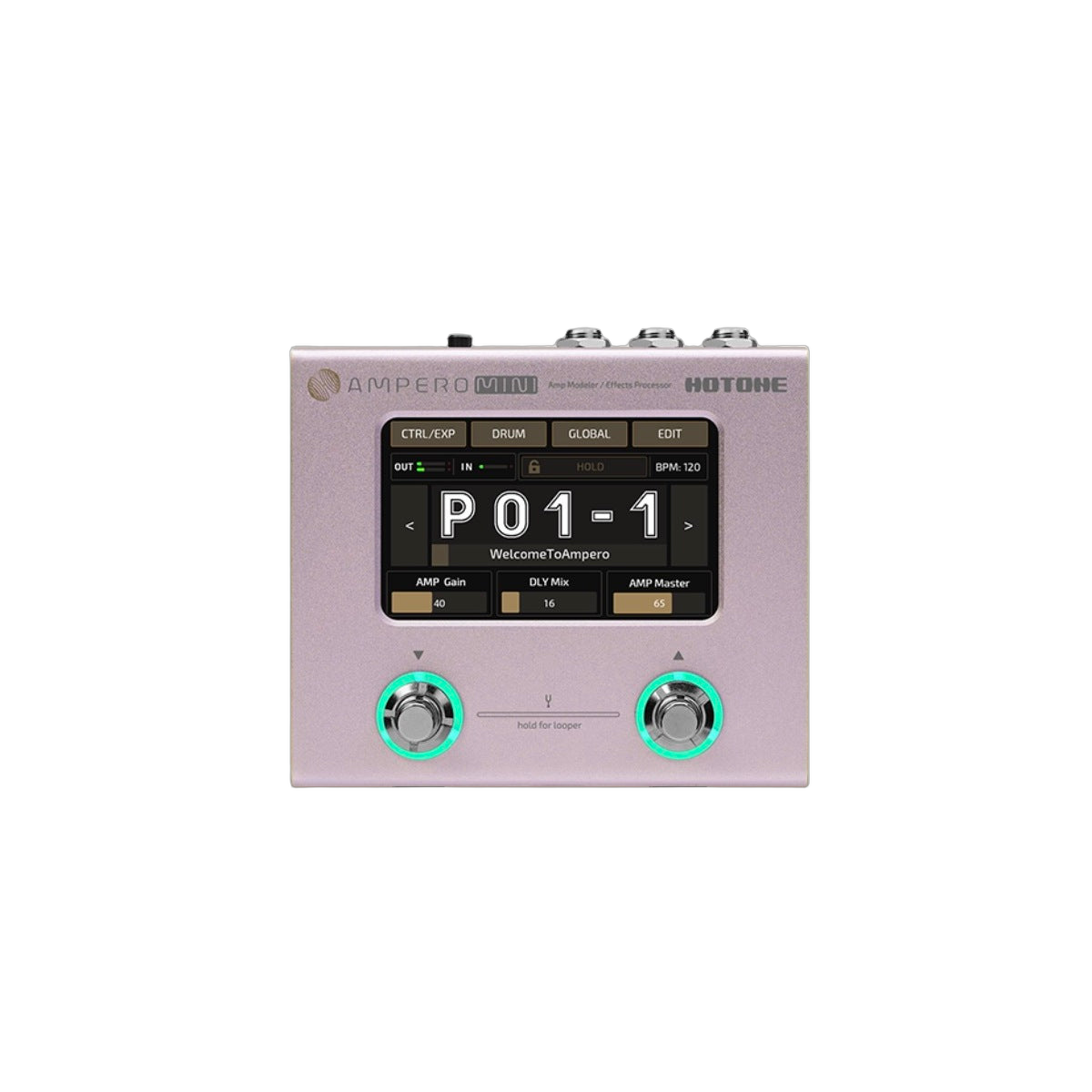 Hotone Ampero Mini Guitar FX Pedal (Purple Taro)