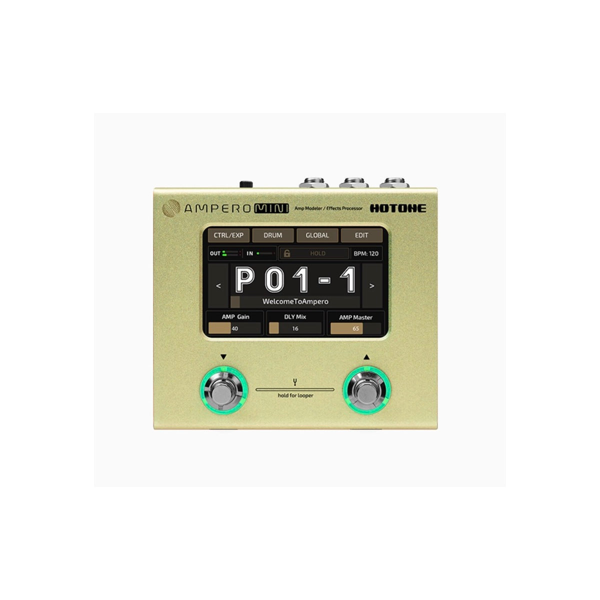 Hotone Ampero Mini Guitar FX Pedal (Marigold)