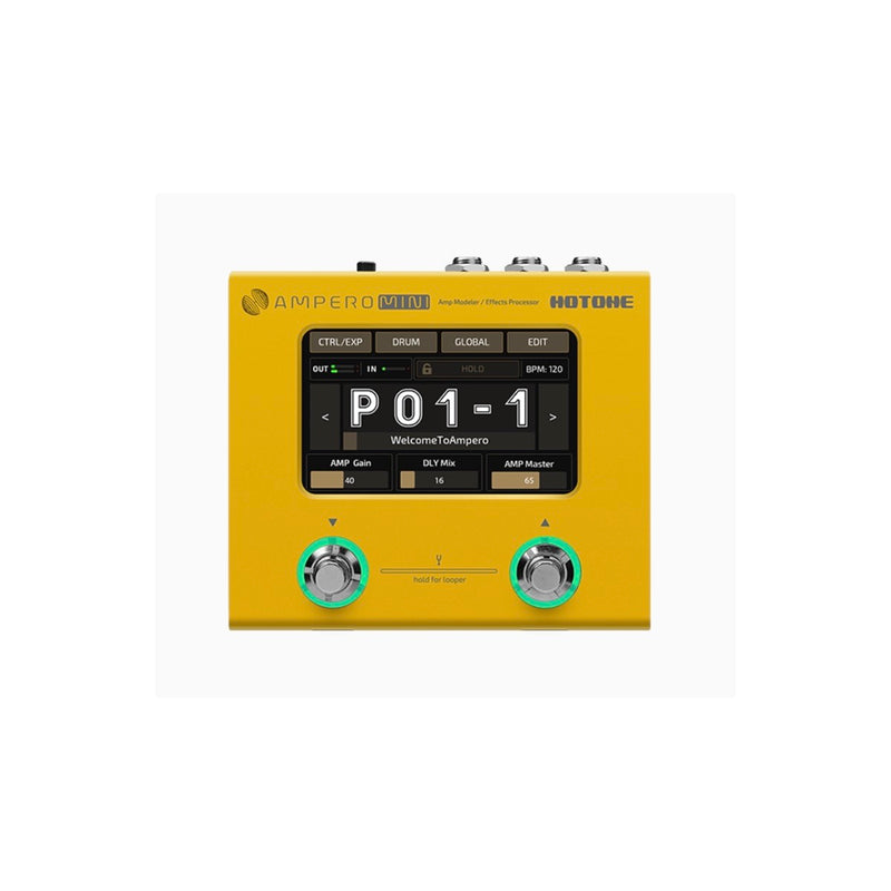 Hotone Ampero Mini Guitar FX Pedal (Mustard)