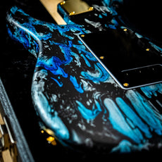 James Tyler USA Studio Elite HD Electric Guitar - Black and Blue Shmear