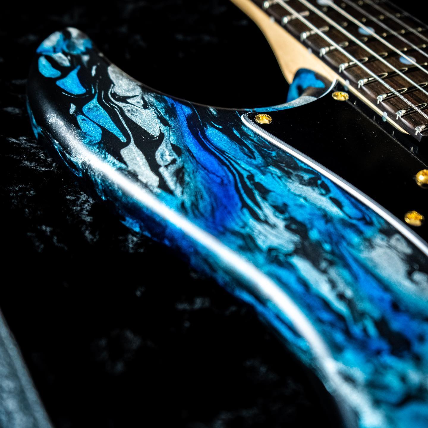 James Tyler USA Studio Elite HD Electric Guitar - Black and Blue Shmear