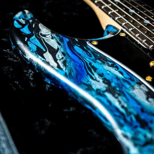 James Tyler USA Studio Elite HD Electric Guitar - Black and Blue Shmear