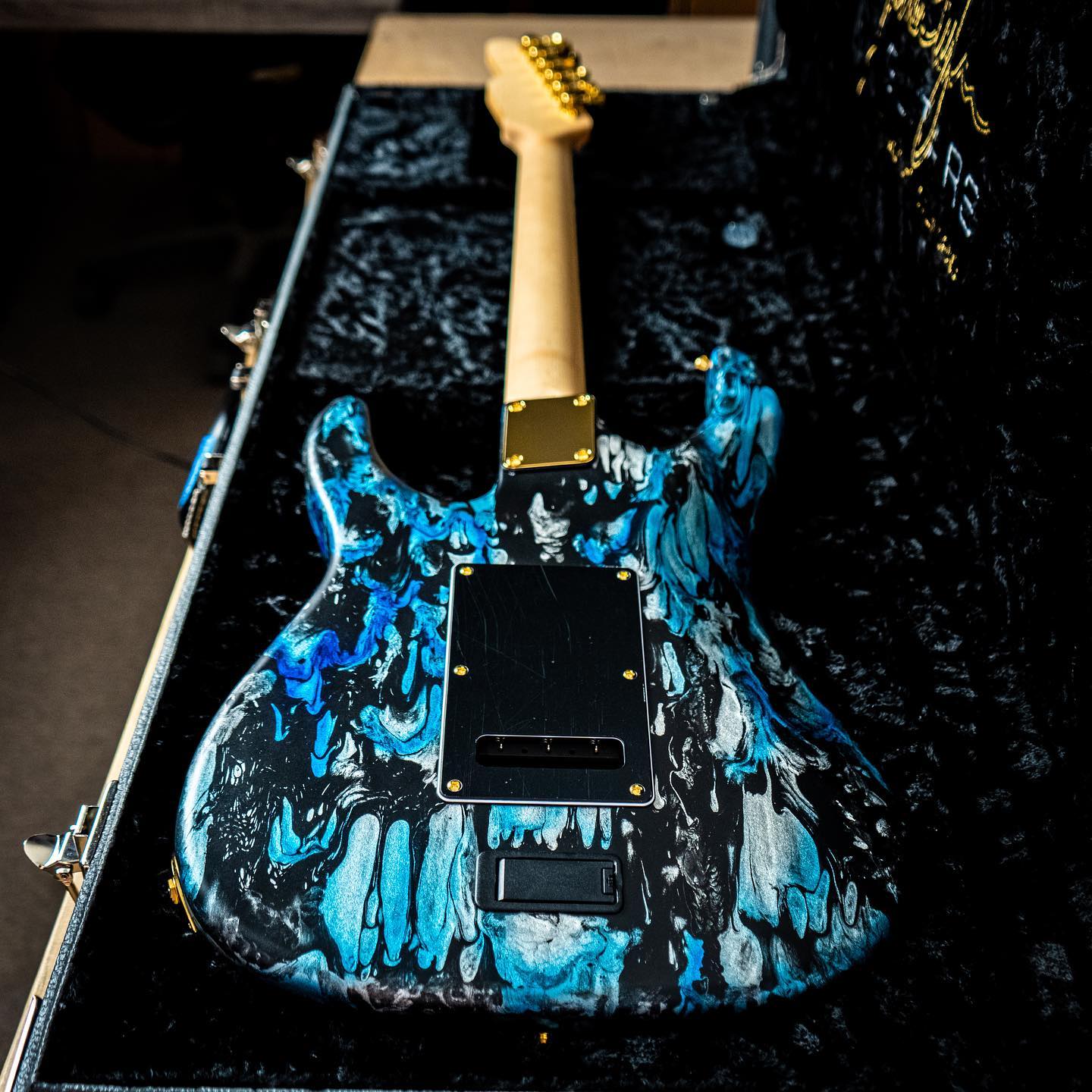 James Tyler USA Studio Elite HD Electric Guitar - Black and Blue Shmear