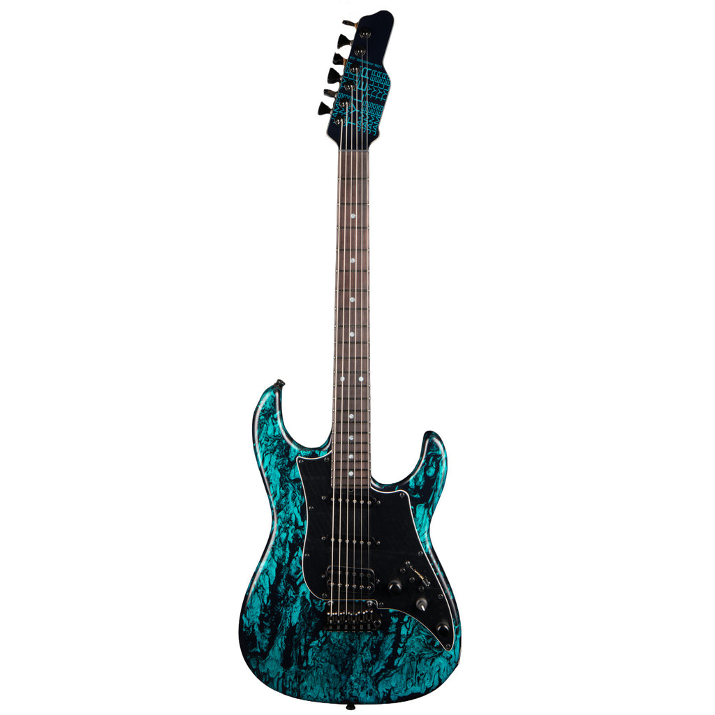James Tyler MIJ Studio Elite HD Black Shmear Turquoise Tint Guitar