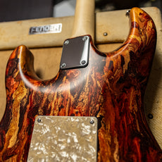 James Tyler USA Studio Elite HD in Caramel Cappuccino Shmear with Vintage White Pearl pickguard