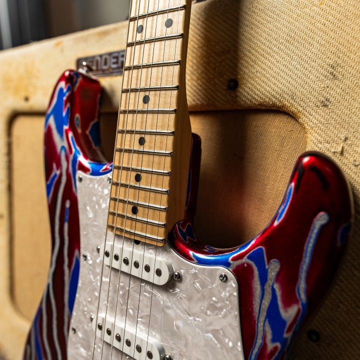 James Tyler USA LA Studio Classic – Vintage Psychedelic Vomit (Studio Elite Headstock)