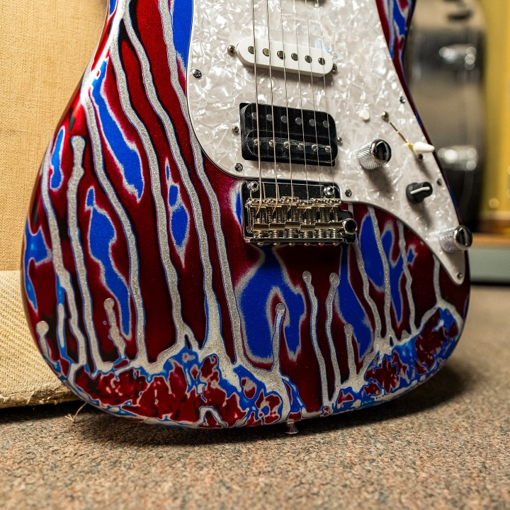 James Tyler USA LA Studio Classic – Vintage Psychedelic Vomit (Studio Elite Headstock)