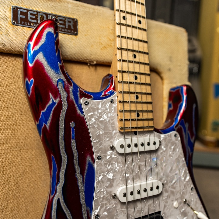 James Tyler USA LA Studio Classic – Vintage Psychedelic Vomit (Studio Elite Headstock)