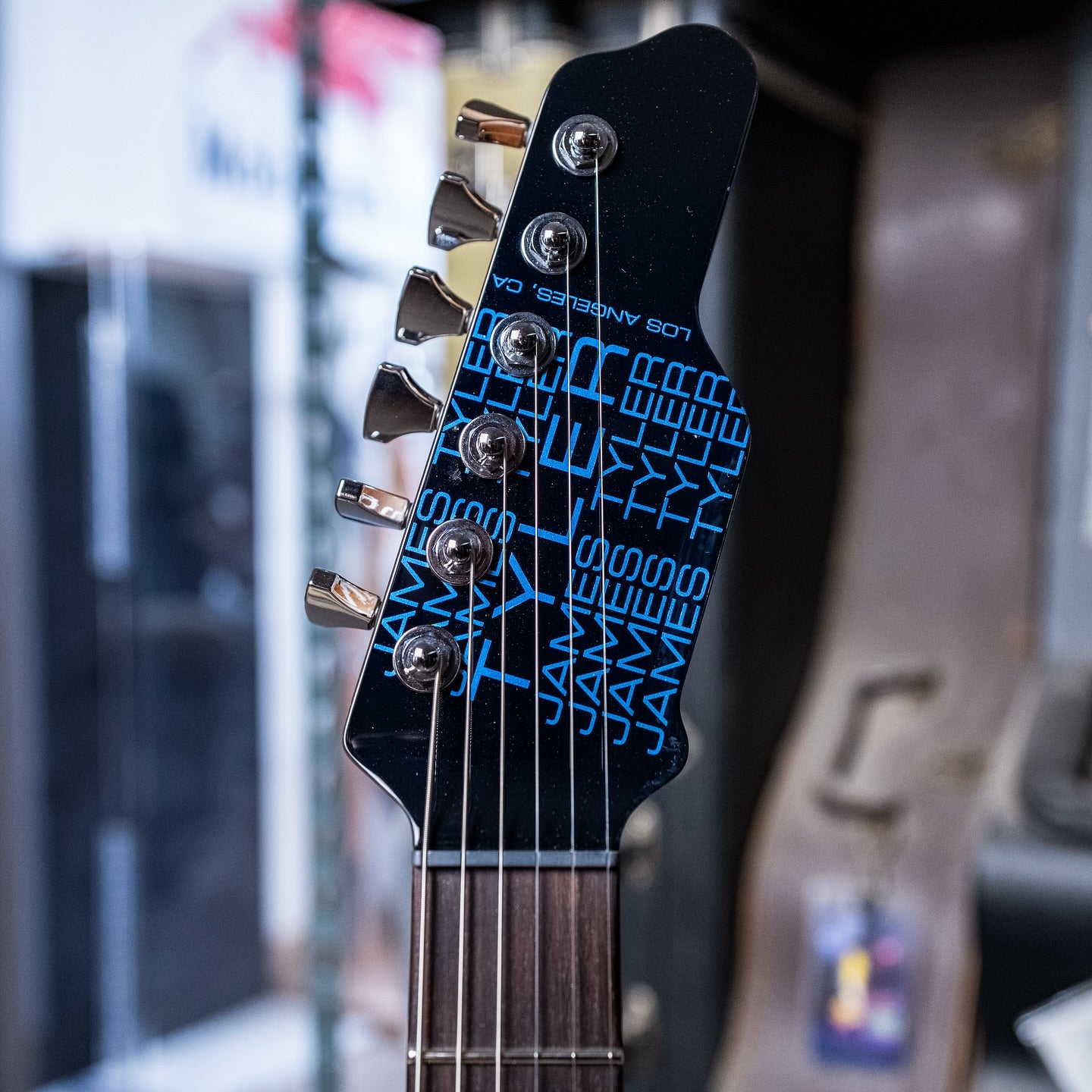 James Tyler USA Studio Elite HD-P with a quilted maple top and a roasted maple neck in Blue Burst finish