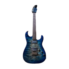 James Tyler USA Studio Elite HD-P with a quilted maple top and a roasted maple neck in Blue Burst finish
