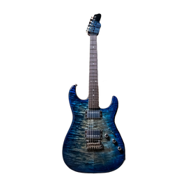 James Tyler USA Studio Elite HD-P with a quilted maple top and a roasted maple neck in Blue Burst finish