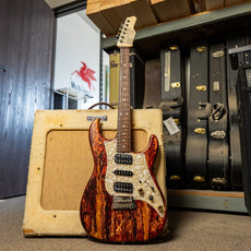 James Tyler USA Studio Elite HD in Caramel Cappuccino Shmear with Vintage White Pearl pickguard