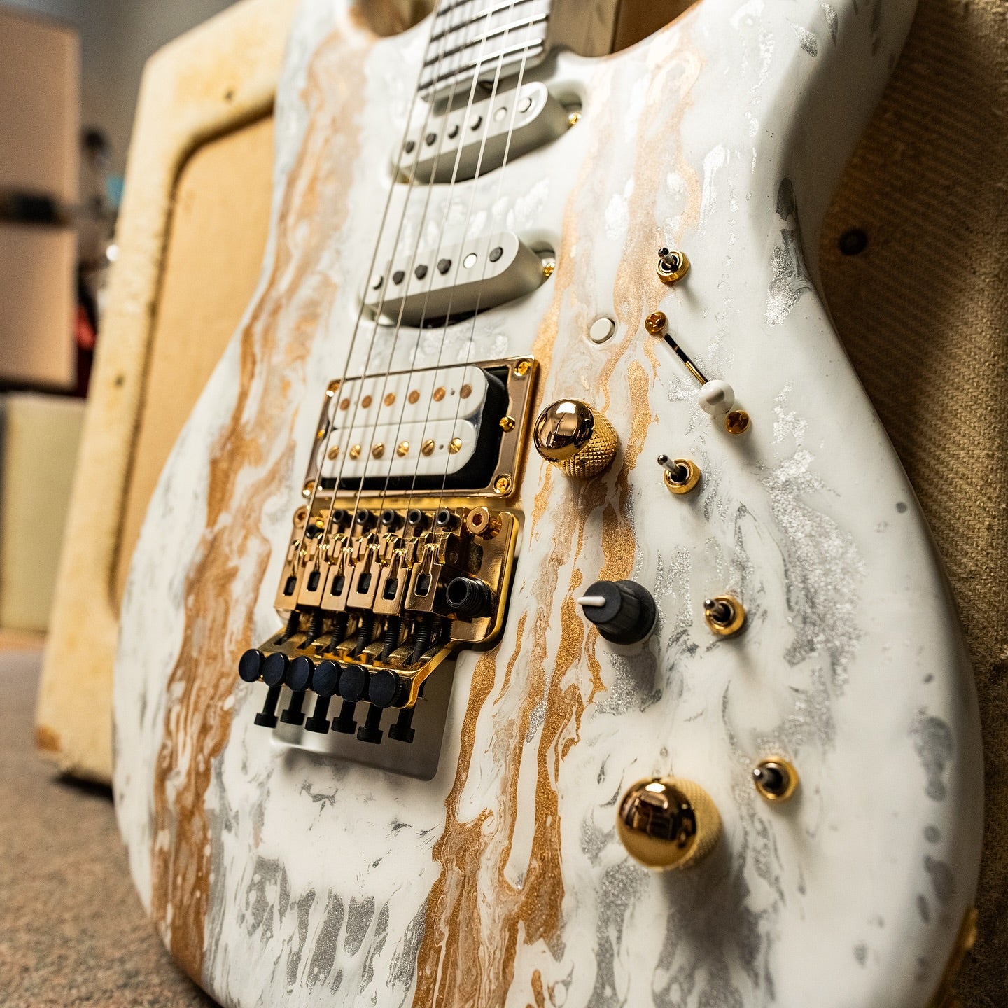 James Tyler USA Studio Elite in White Shmear with a matching neck