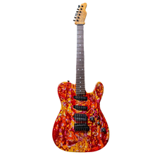 James Tyler USA Tylerbastar in Fire Shmear with a roasted Birdseye Maple Neck