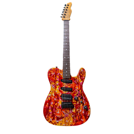 James Tyler USA Tylerbastar in Fire Shmear with a roasted Birdseye Maple Neck