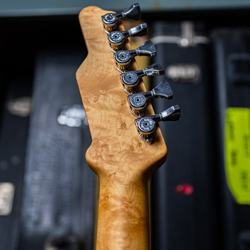 James Tyler USA Tylerbastar in Barn Find finish  Birdseye Maple neck, and Tummy & arm contours