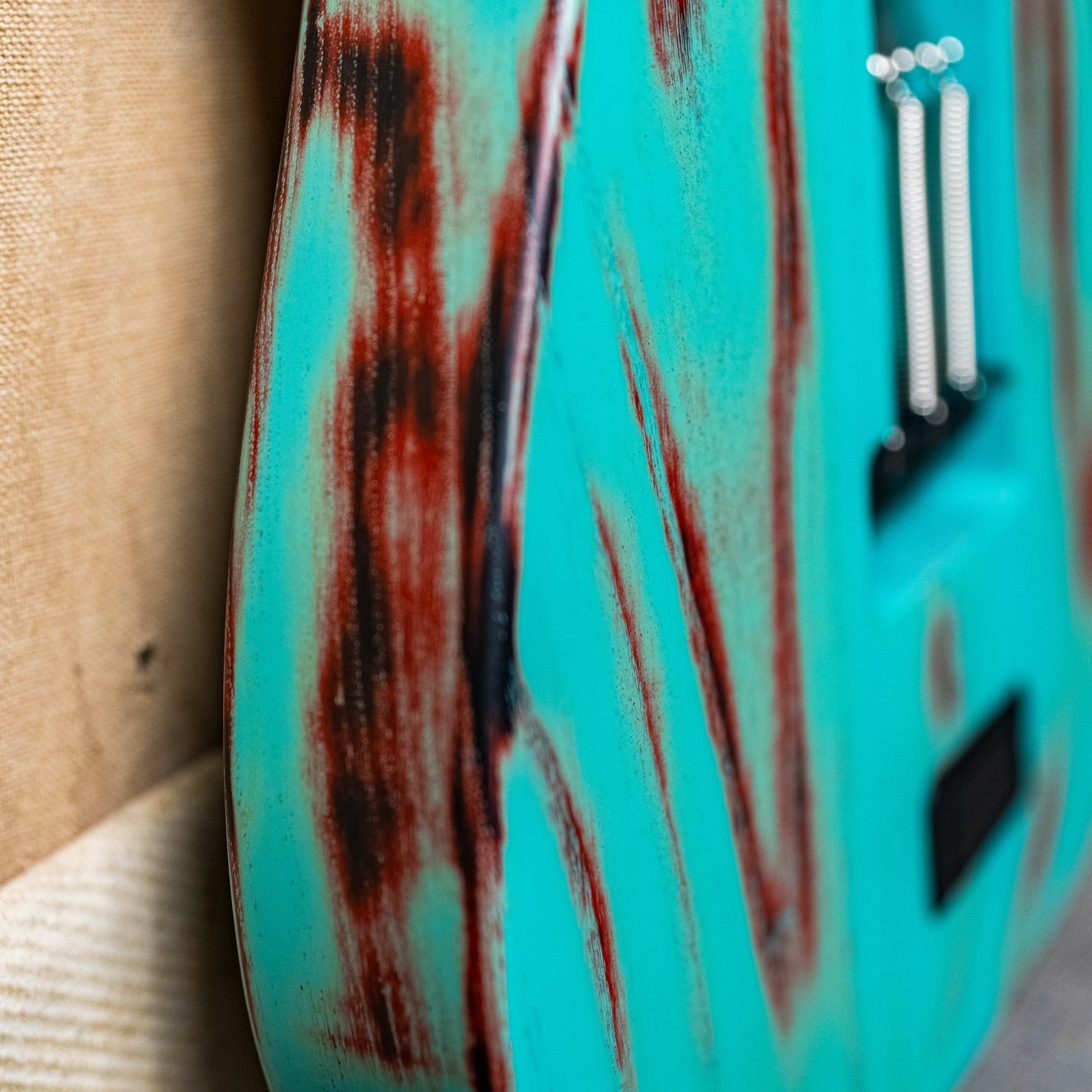 James Tyler USA Tylerbastar in Barn Find finish  Birdseye Maple neck, and Tummy & arm contours