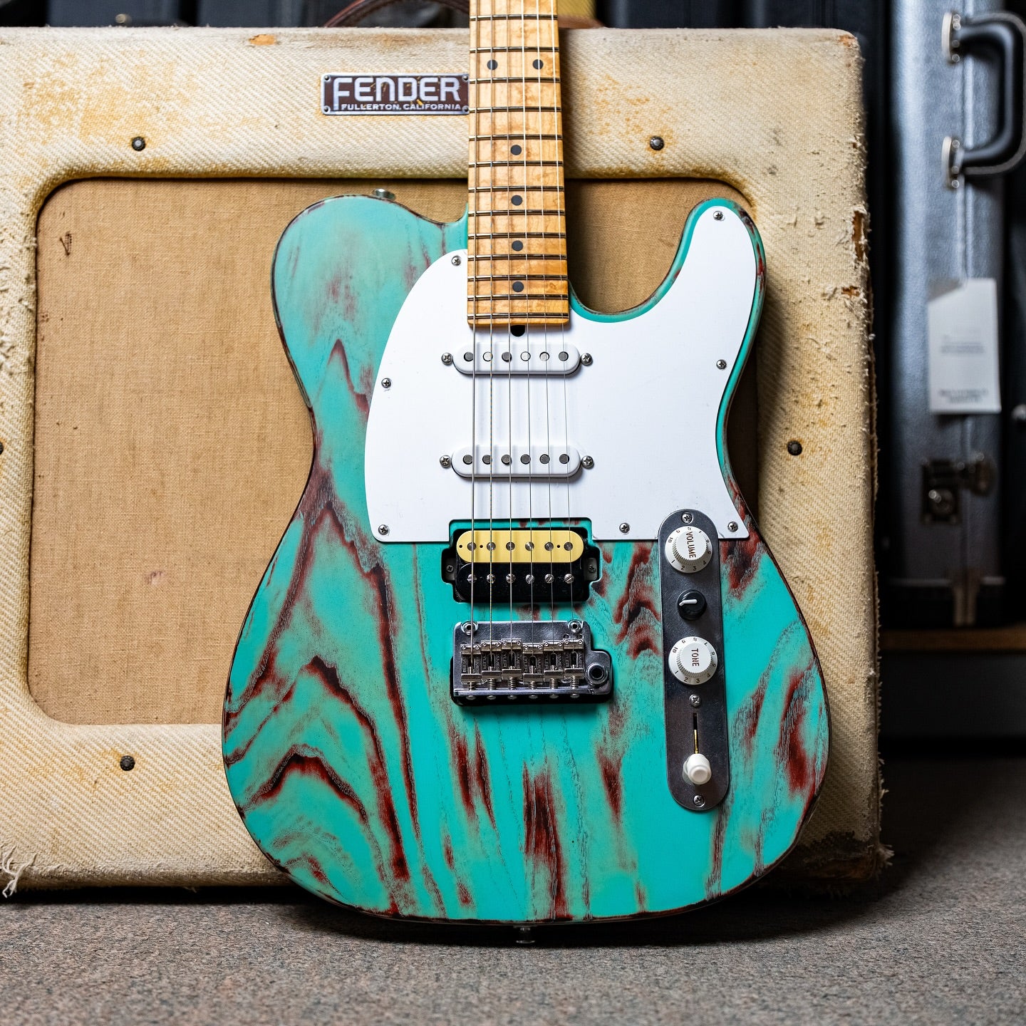 James Tyler USA Tylerbastar in Barn Find finish  Birdseye Maple neck, and Tummy & arm contours