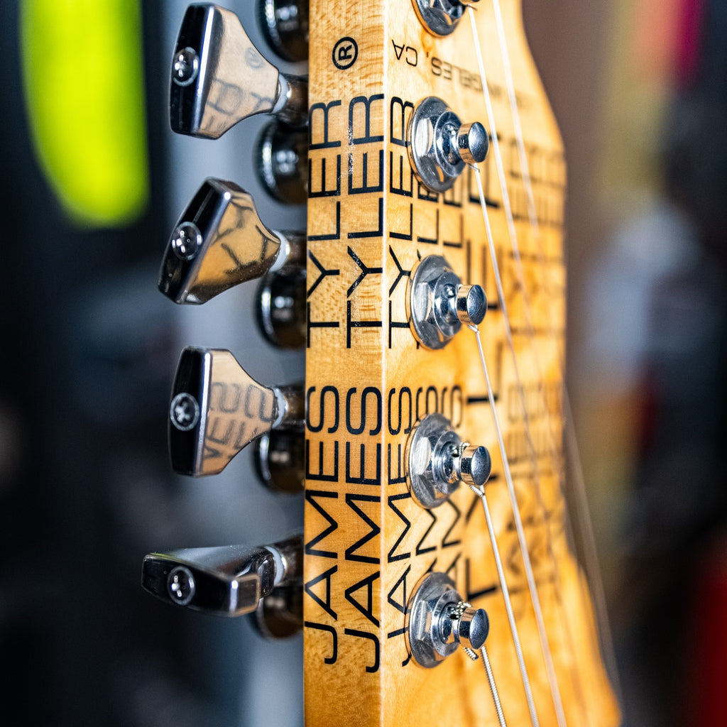 James Tyler USA Tylerbastar in Barn Find finish  Birdseye Maple neck, and Tummy & arm contours