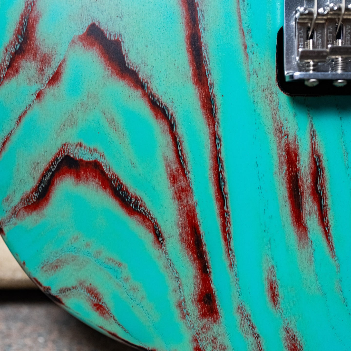 James Tyler USA Tylerbastar in Barn Find finish  Birdseye Maple neck, and Tummy & arm contours