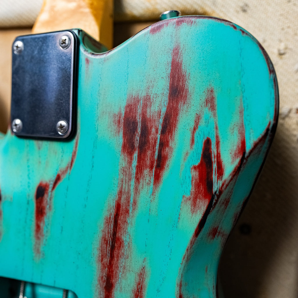 James Tyler USA Tylerbastar in Barn Find finish  Birdseye Maple neck, and Tummy & arm contours