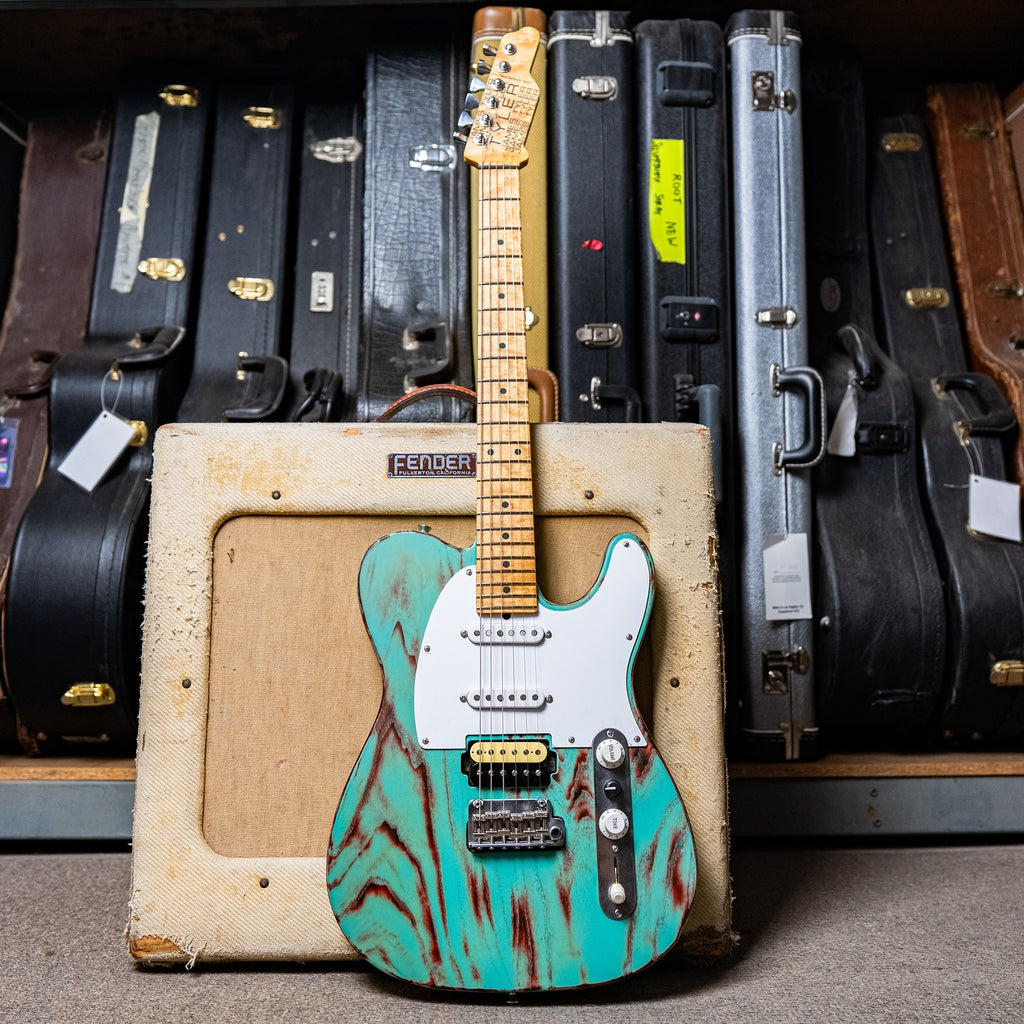 James Tyler USA Tylerbastar in Barn Find finish  Birdseye Maple neck, and Tummy & arm contours