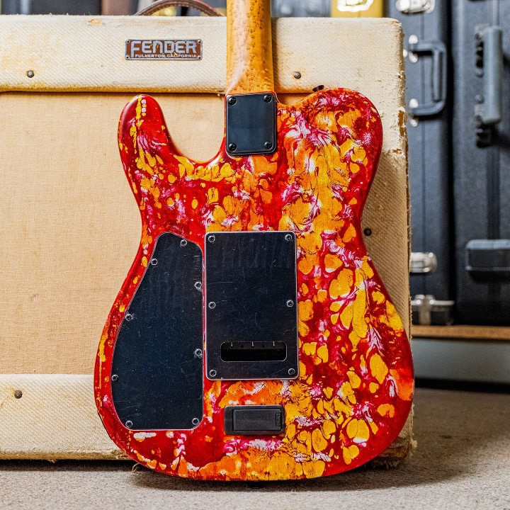 James Tyler USA Tylerbastar in Fire Shmear with a roasted Birdseye Maple Neck