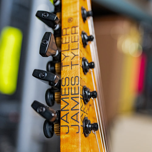 James Tyler USA Tylerbastar in Fire Shmear with a roasted Birdseye Maple Neck