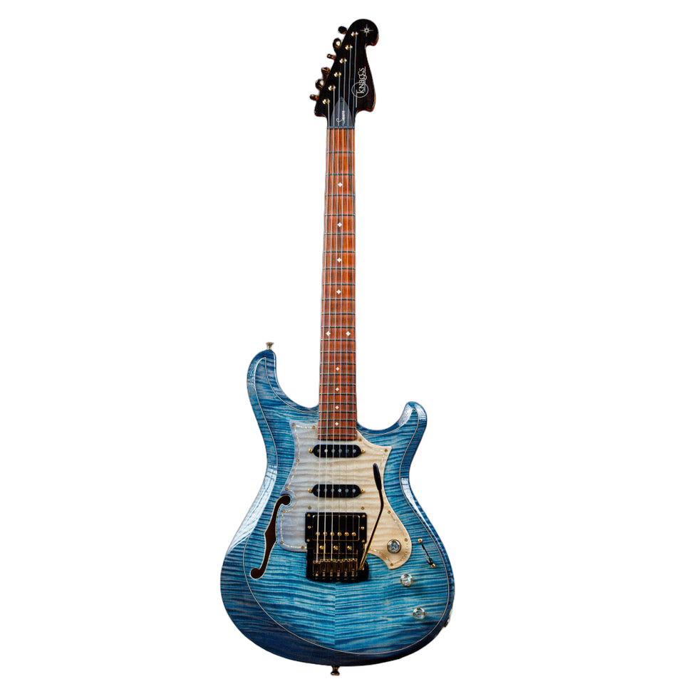 Knaggs USA Severn Turquoise Beach Burst Deep Hollow T1 Top