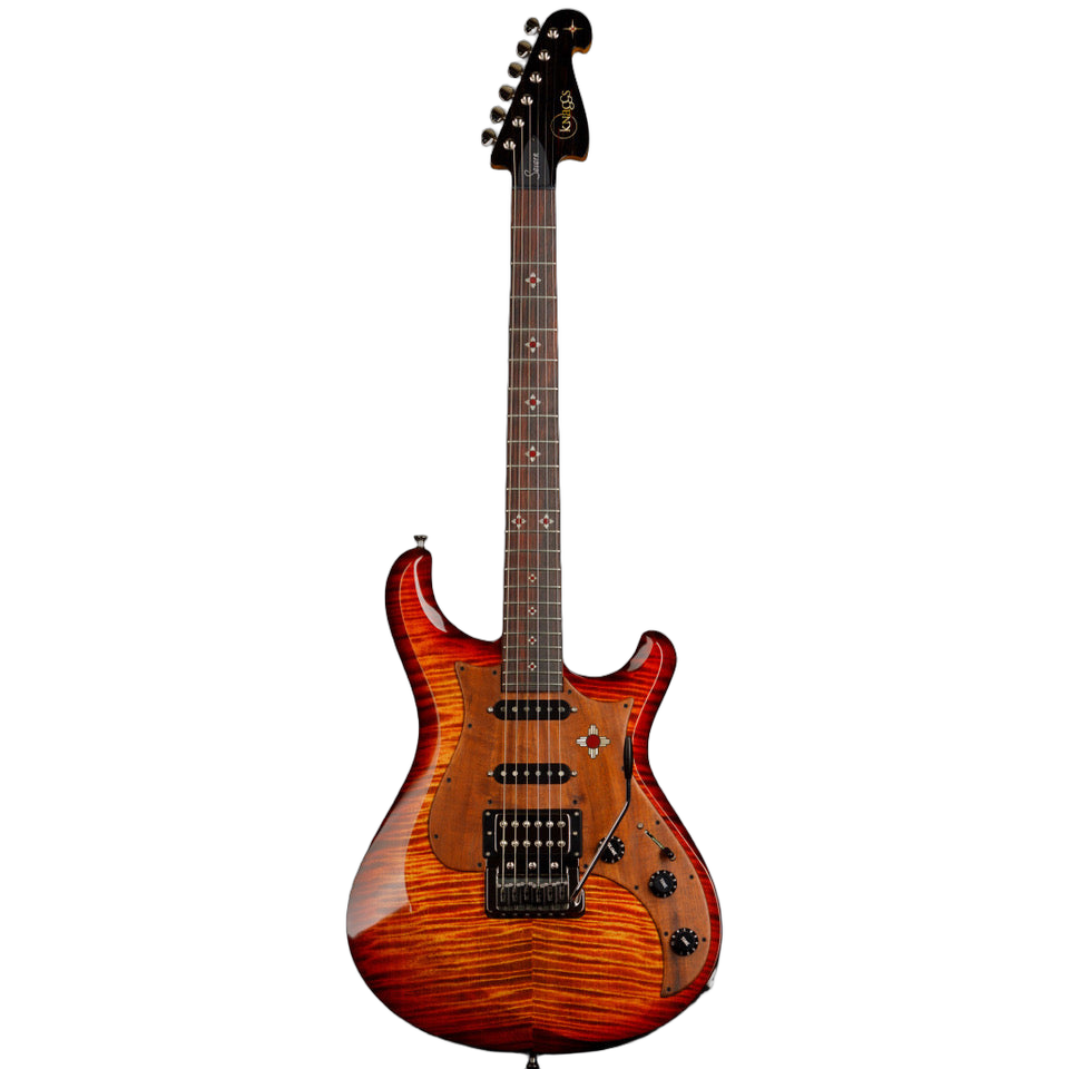Knaggs USA Severn Fire Burst  Navajo Sun Inlay package T1 Top