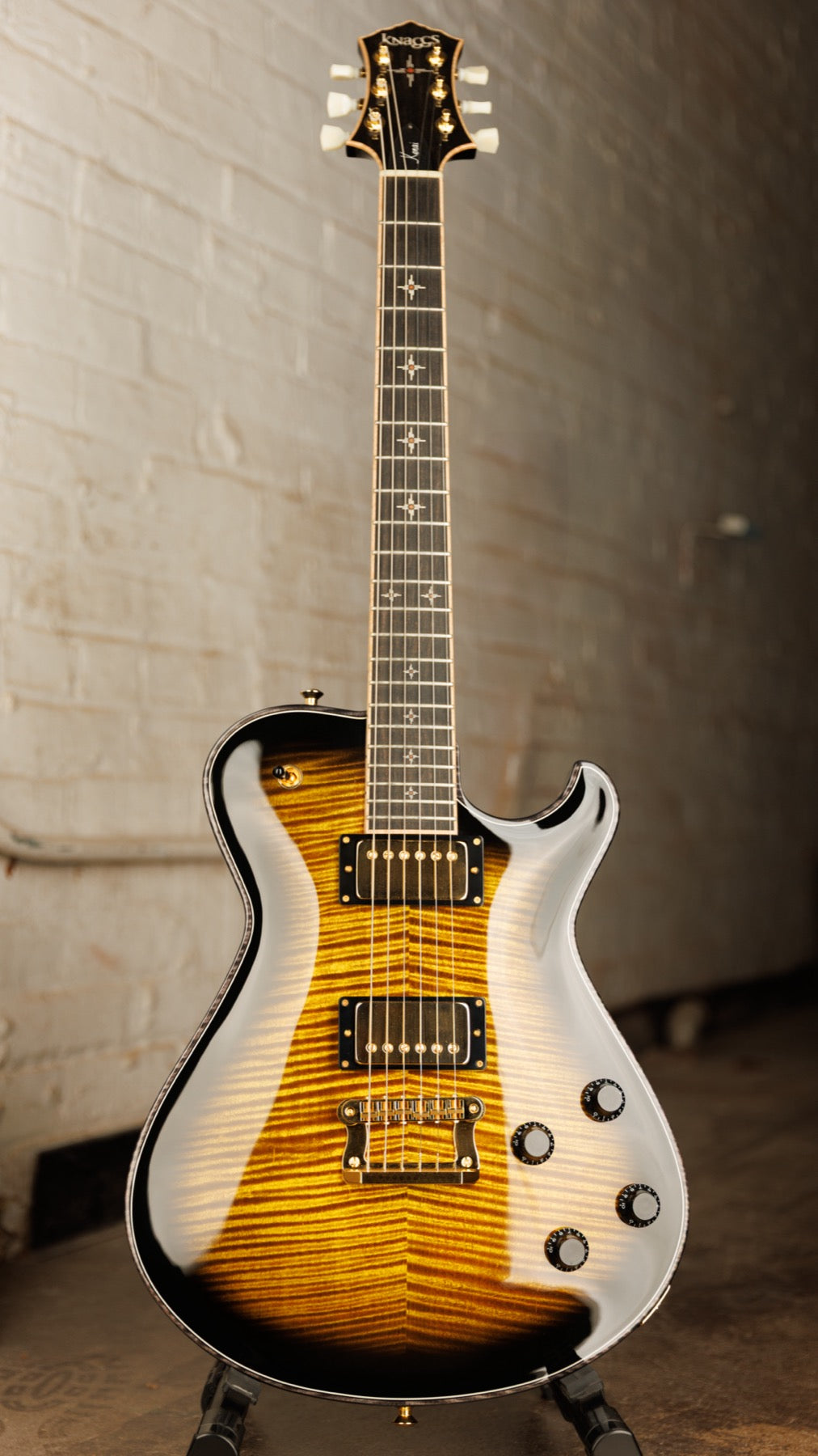 Knaggs Guitars - Kenai, # 2200, Sunflower Black Burst
