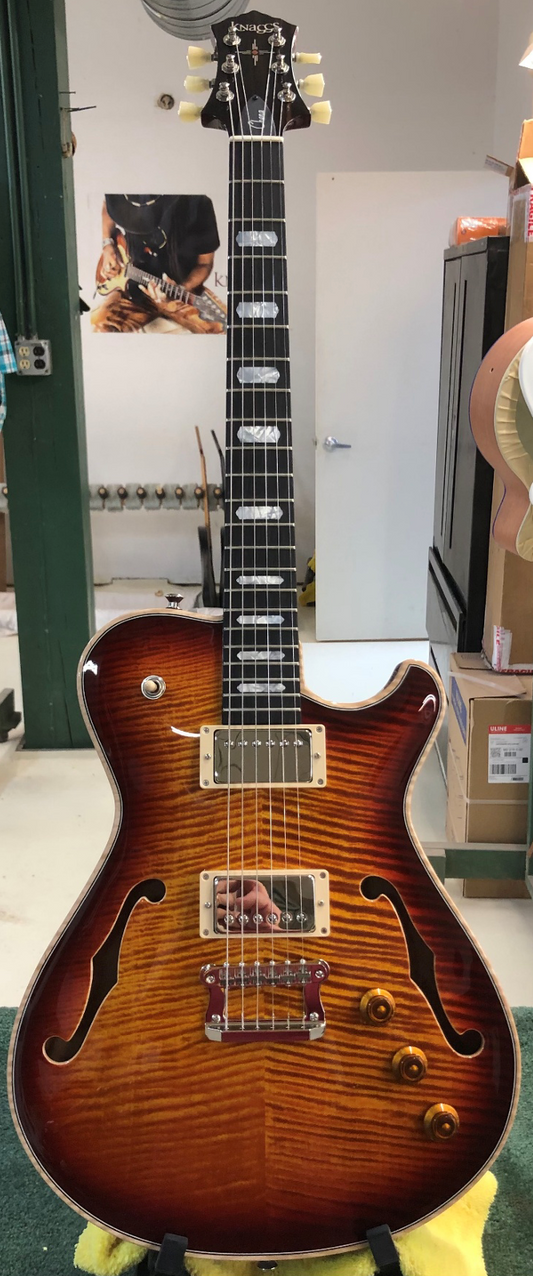 Knaggs Guitars - Chena, 454, Dark Cherry Burst