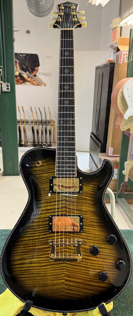 Knaggs Guitars USA  - Kenai, # 2200, Sunflower Black Burst