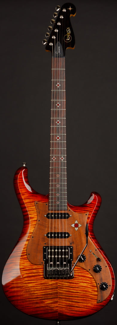Knaggs USA Severn Fire Burst  Navajo Sun Inlay package T1 Top