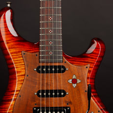 Knaggs USA Severn Fire Burst  Navajo Sun Inlay package T1 Top