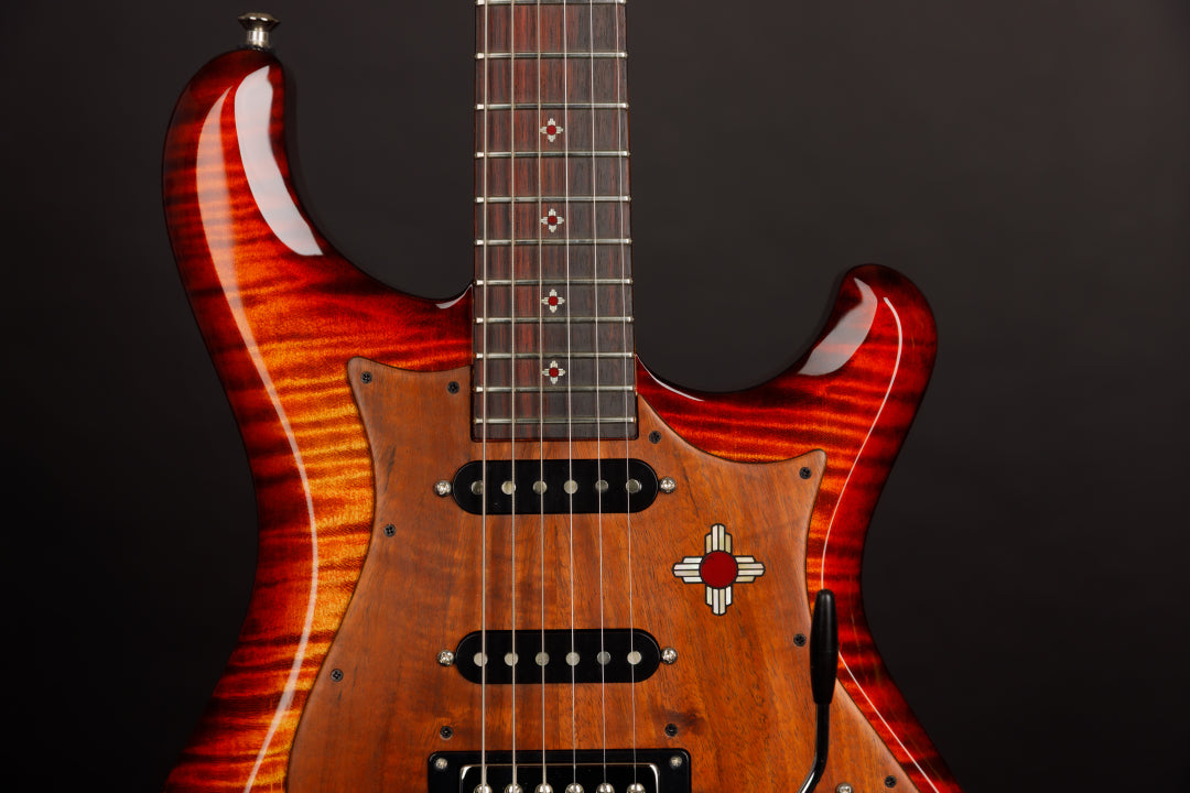 Knaggs USA Severn Fire Burst  Navajo Sun Inlay package T1 Top