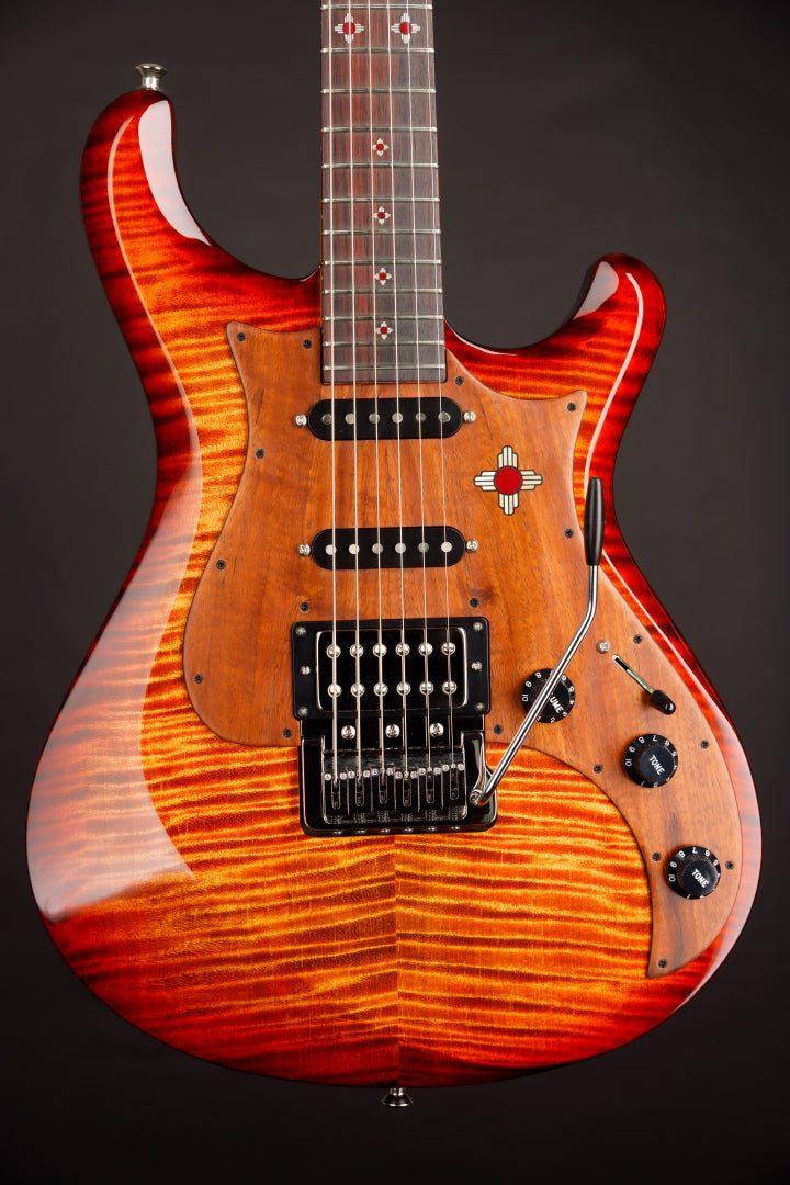 Knaggs USA Severn Fire Burst  Navajo Sun Inlay package T1 Top