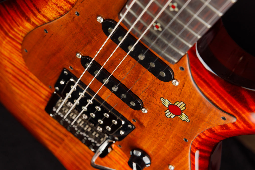 Knaggs USA Severn Fire Burst  Navajo Sun Inlay package T1 Top