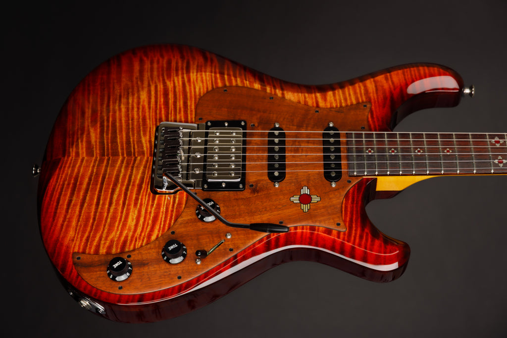 Knaggs USA Severn Fire Burst  Navajo Sun Inlay package T1 Top