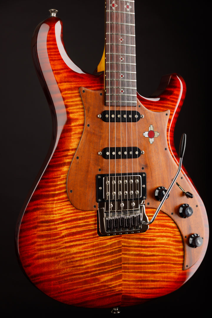 Knaggs USA Severn Fire Burst  Navajo Sun Inlay package T1 Top