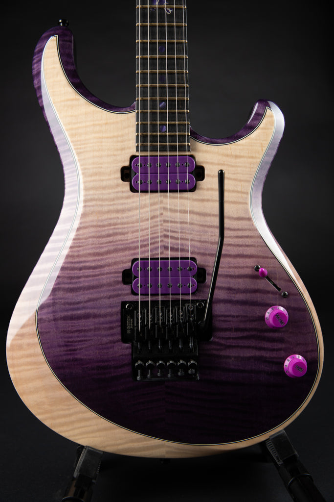 Knaggs Severn SS/XF Steve Stevens Tier 1 Flame Top w Floyd Rose Purple Fade/Reverse Purple