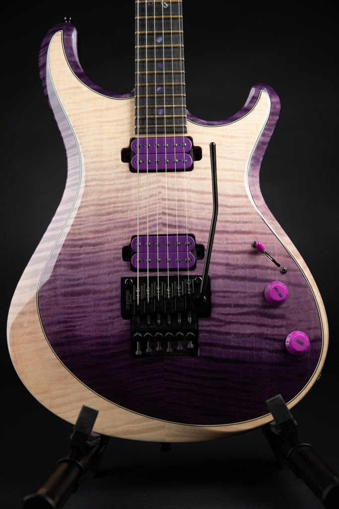 Knaggs Severn SS/XF Steve Stevens Tier 1 Flame Top w Floyd Rose Purple Fade/Reverse Purple