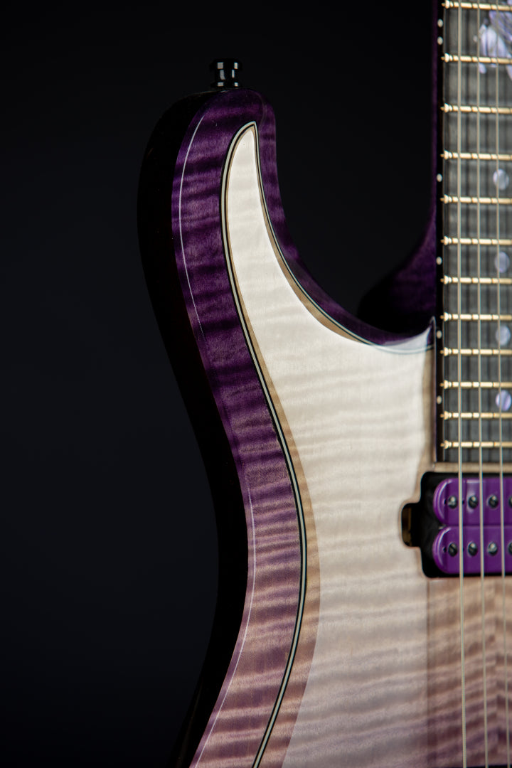 Knaggs Severn SS/XF Steve Stevens Tier 1 Flame Top w Floyd Rose Purple Fade/Reverse Purple