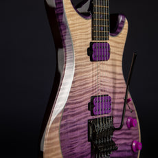 Knaggs Severn SS/XF Steve Stevens Tier 1 Flame Top w Floyd Rose Purple Fade/Reverse Purple