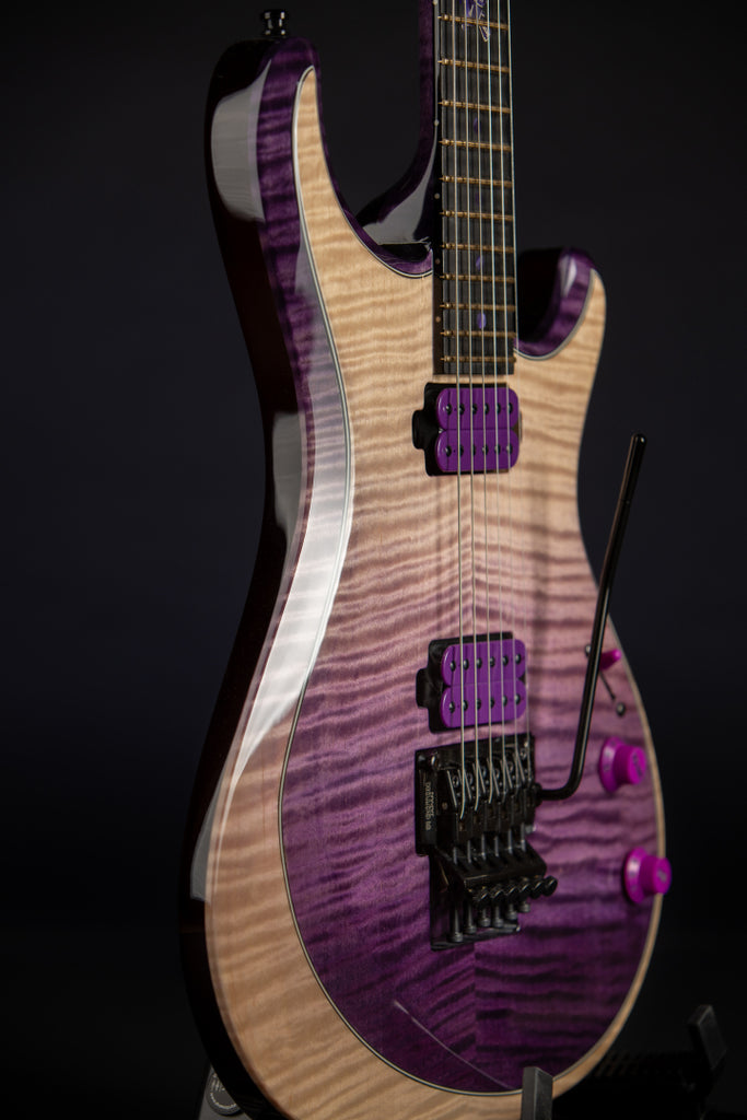 Knaggs Severn SS/XF Steve Stevens Tier 1 Flame Top w Floyd Rose Purple Fade/Reverse Purple